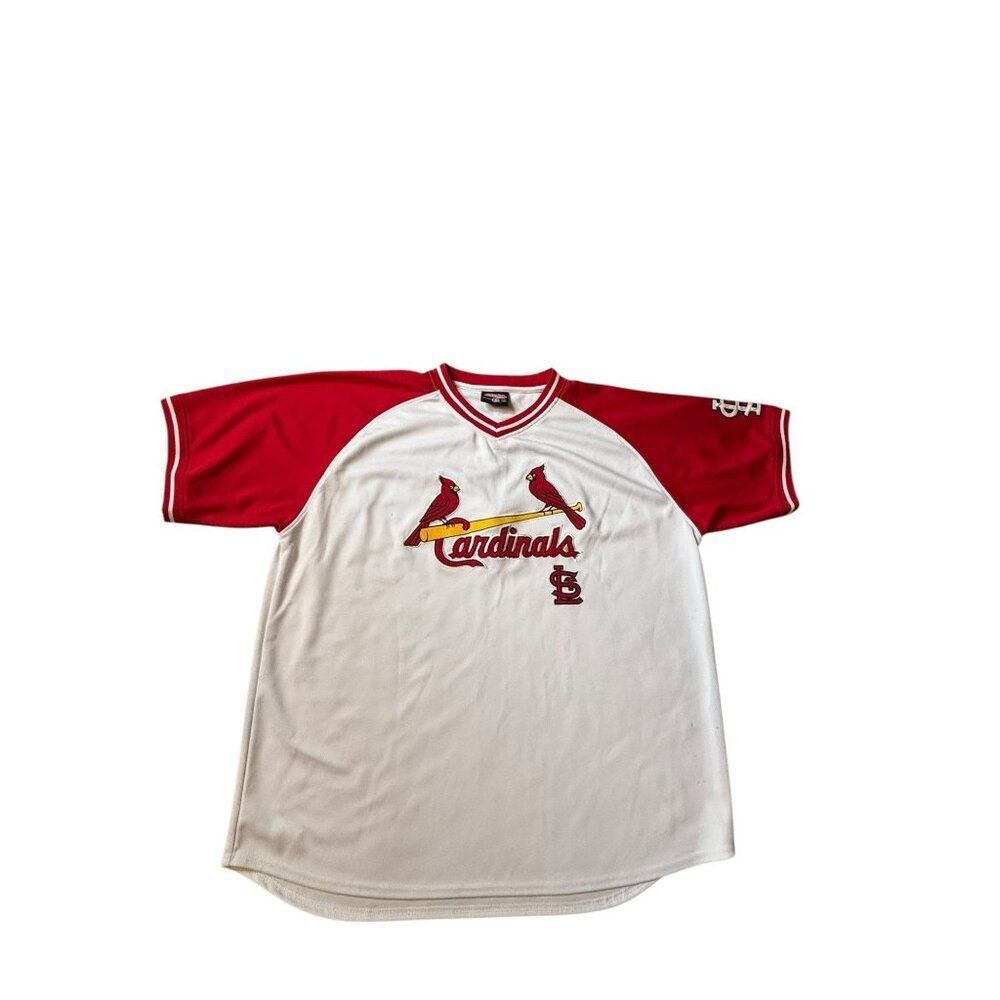 St. Louis Cardinals MLB White & Red Short Sleeve Baseball Jersey 2XL